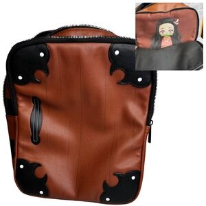 Bioworld Demon Slayer Nezuko Kamado Wooden Box Mini Backpack Brown Black